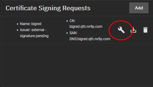 Certificate Signing Request Wizard in TrueNAS