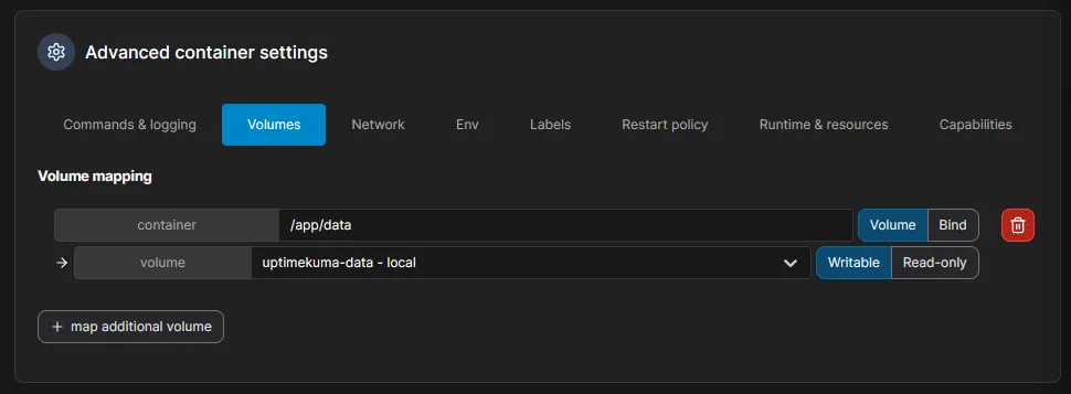 Add NFS volume to container
