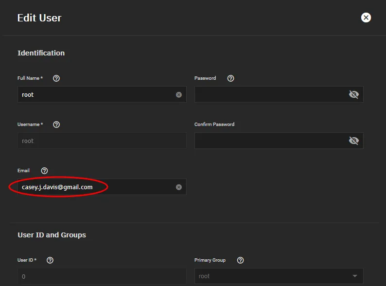 Update Cloudflare email for local user