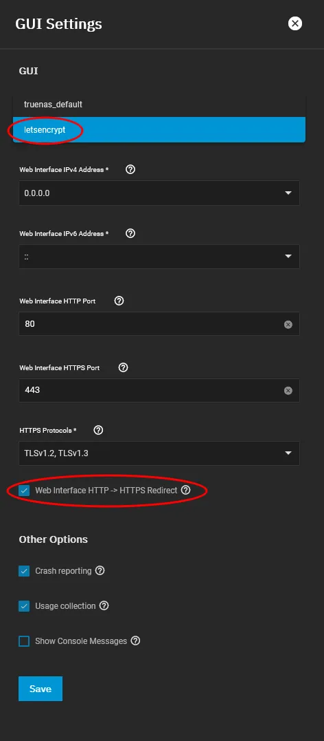 Activate Let&#x27;s Encrypt Certificate in TrueNAS